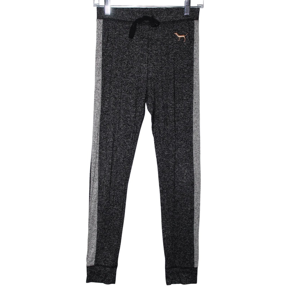Women's PINK by Victoria's Secret Gray Black Leggings Yoga Pants Joggers Size XS